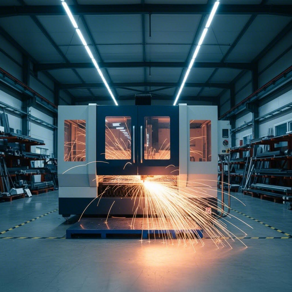 modern sheet metal manufacturing facility with precision laser cutting equipment in operation