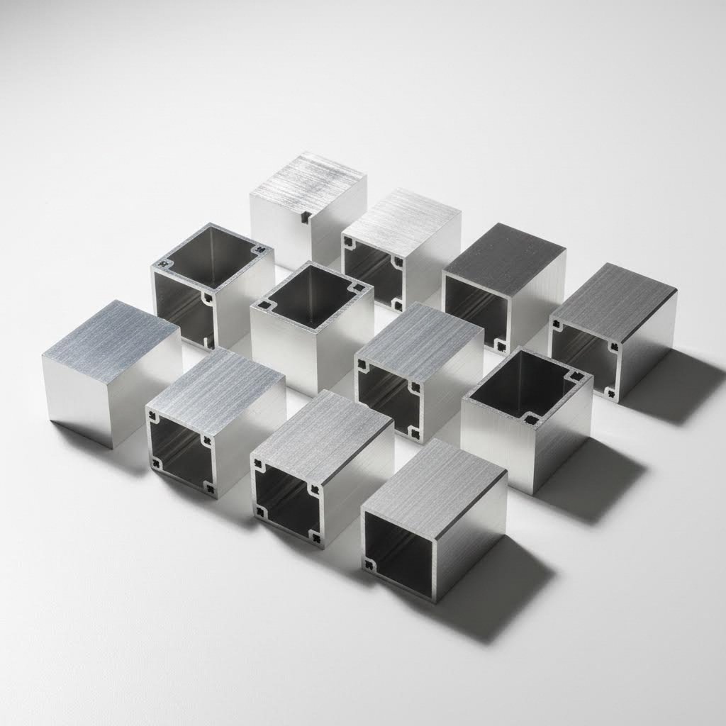 aluminum alloy samples demonstrating various temper finishes for sign fabrication