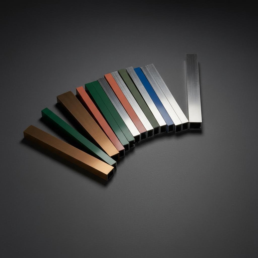 various surface finish options available for aluminum sign frames