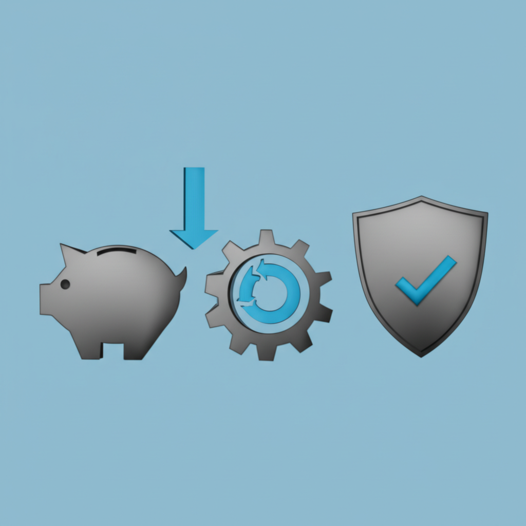 infographic showing the core benefits of forging simulation cost waste and quality