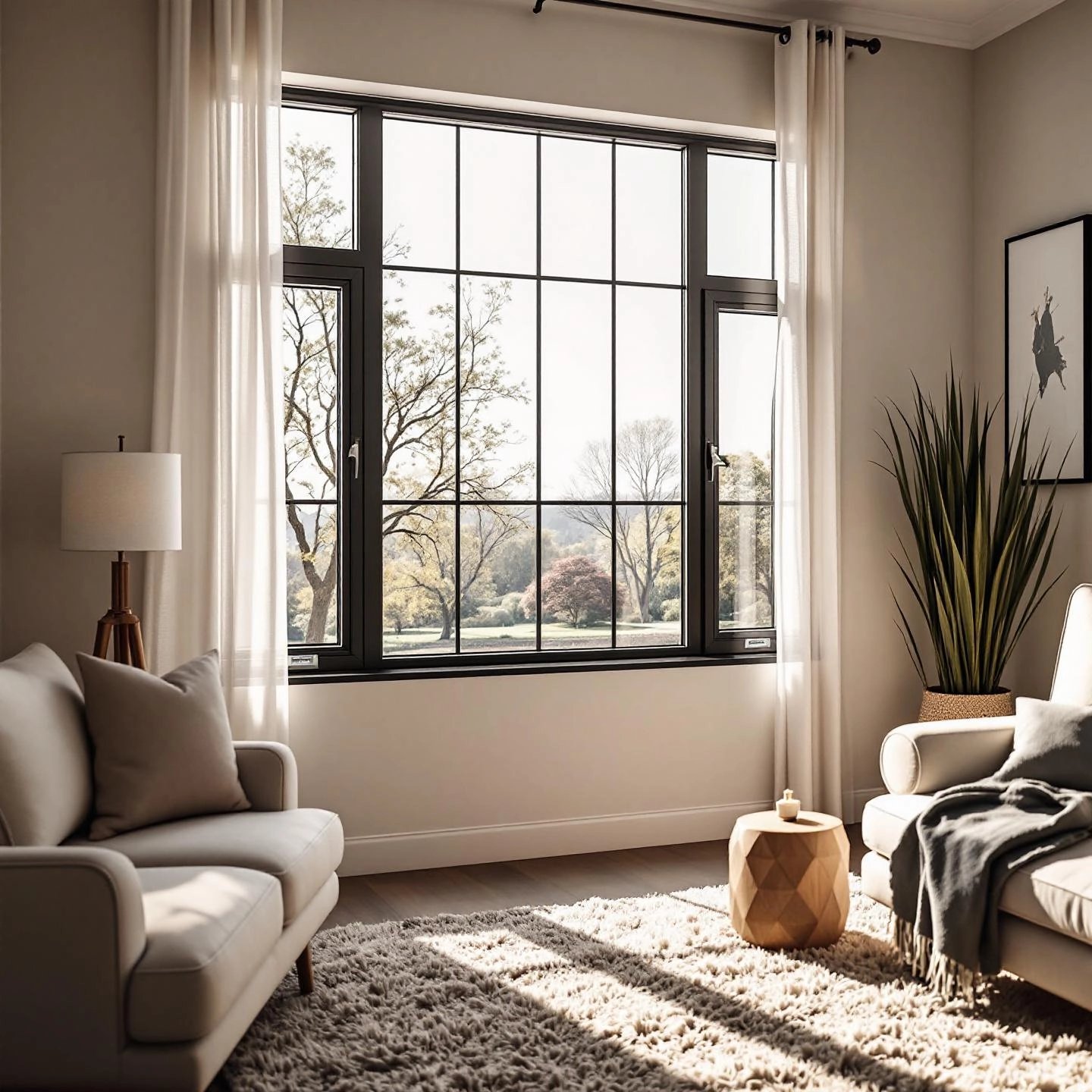 modern home interior with windows equipped with trickle vents for continuous fresh air