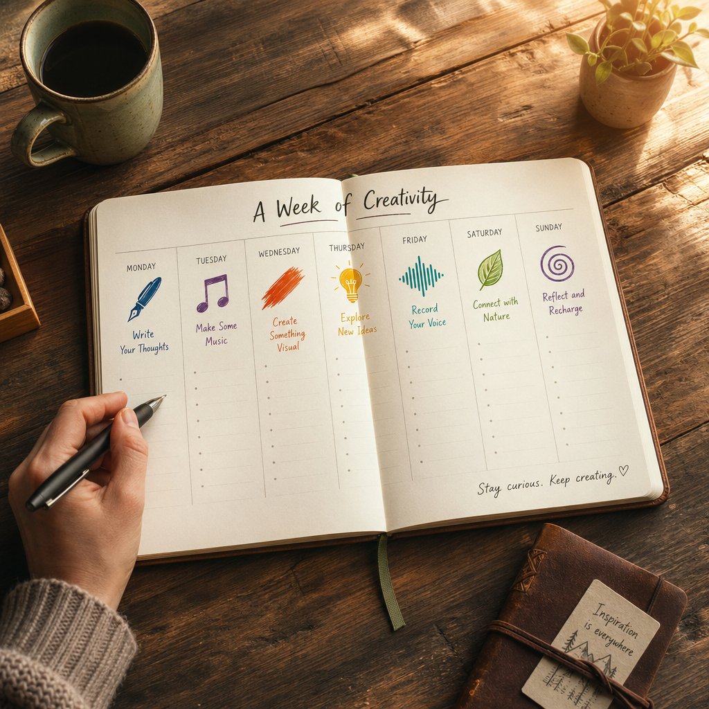 a seven day prompt challenge turns scattered inspiration into a consistent songwriting habit
