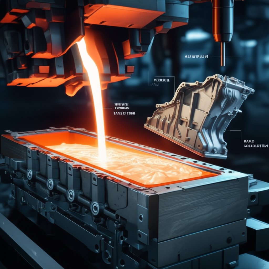 diagram of the high pressure die casting process