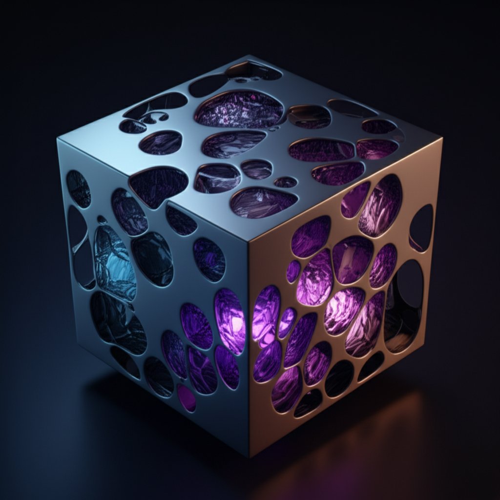 a conceptual illustration of porosity within a die cast metal part