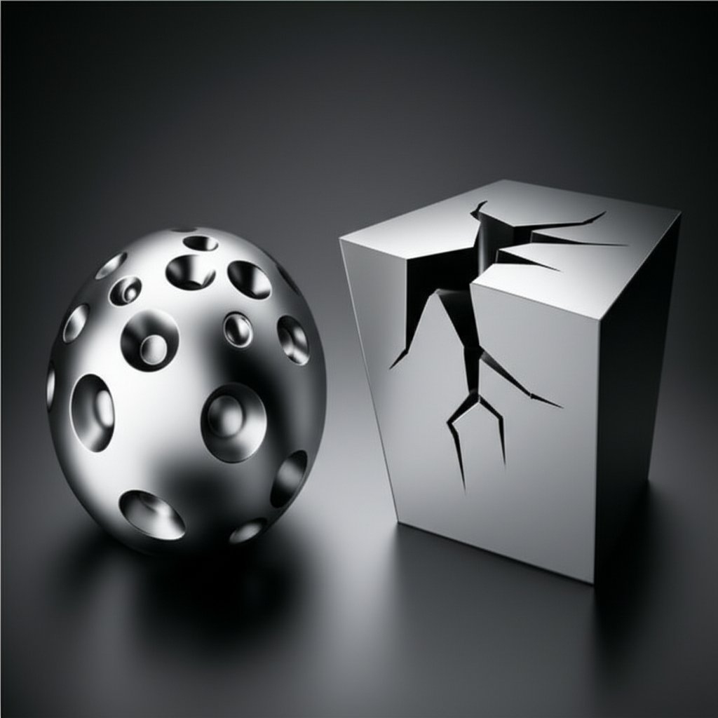 diagram comparing the appearance of gas porosity and shrinkage porosity in castings