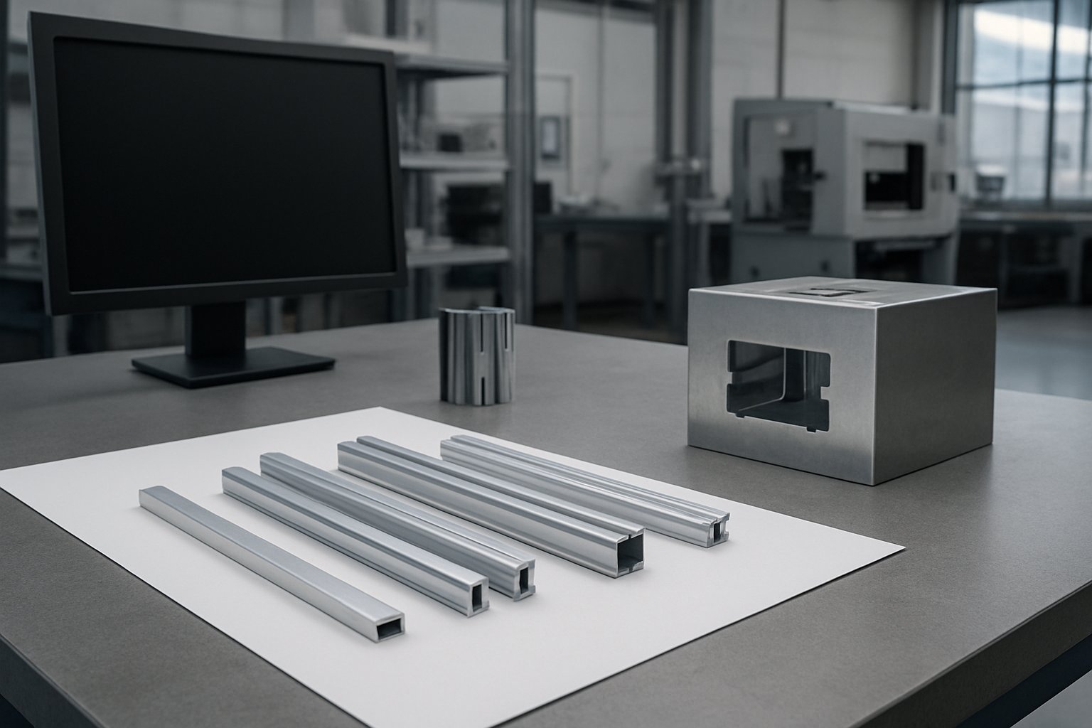 standard and custom aluminium section options in a sourcing workflow