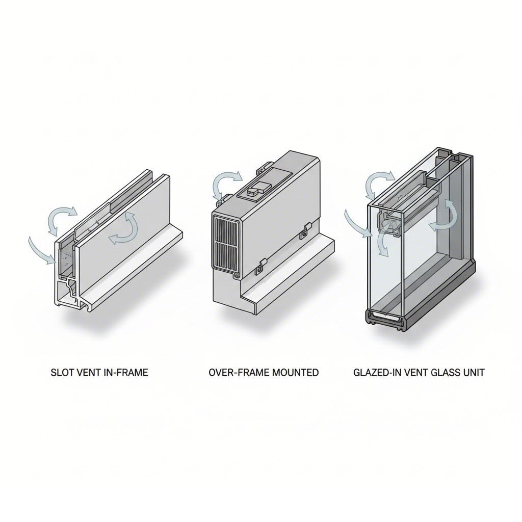 different trickle vent types suit various window styles and installation requirements