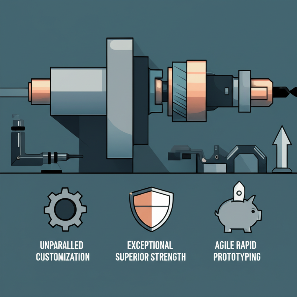 diagram showing the core benefits of small batch forging customization strength cost effectiveness and speed