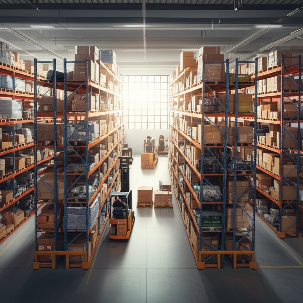 recycled and aftermarket automotive parts distribution in a modern warehouse