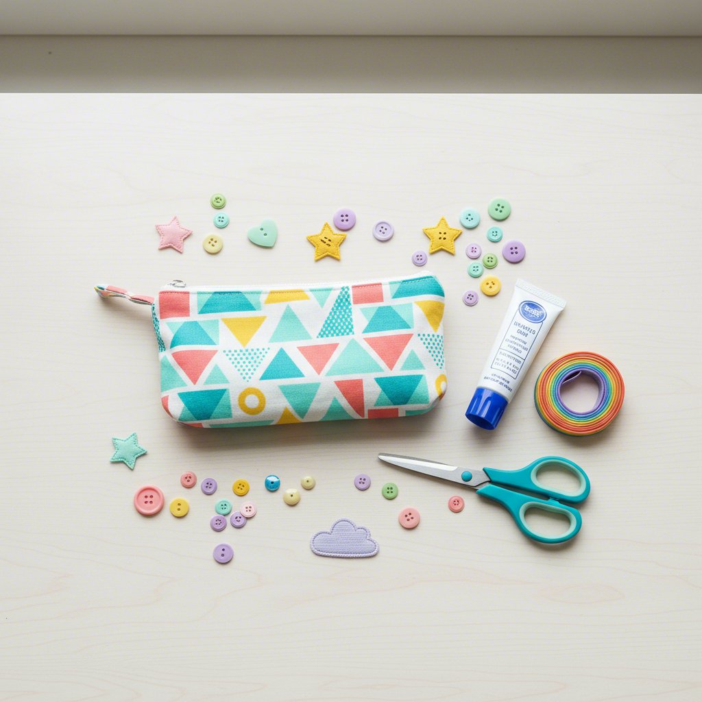 illustrating diy hacks to organize a pencil pouch for makeup storage