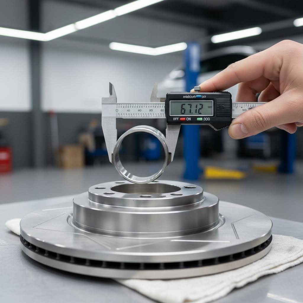 using a digital caliper to accurately measure vehicle hub bore diameter