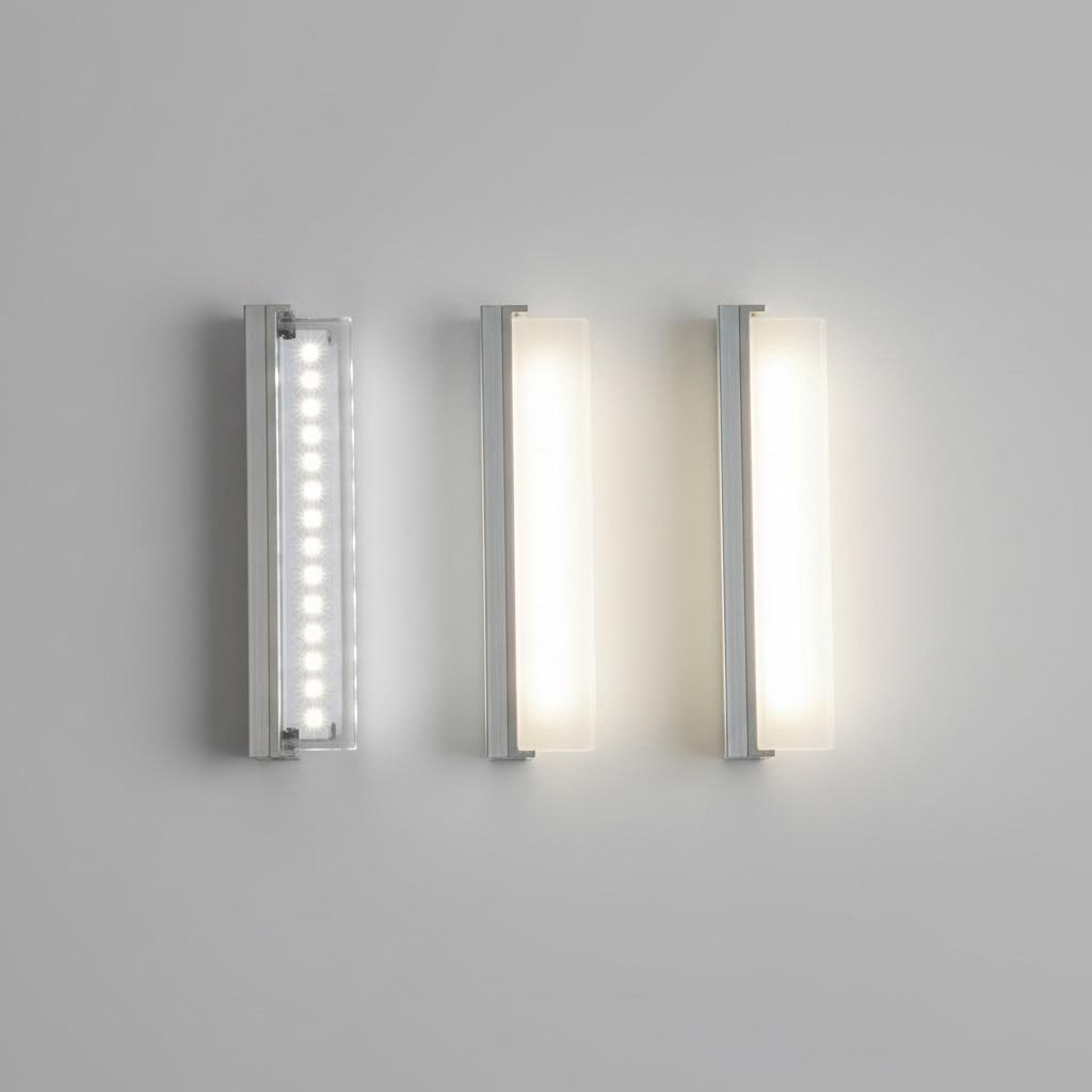 different diffuser types create distinct lighting effects from bright task lighting to soft ambient glow