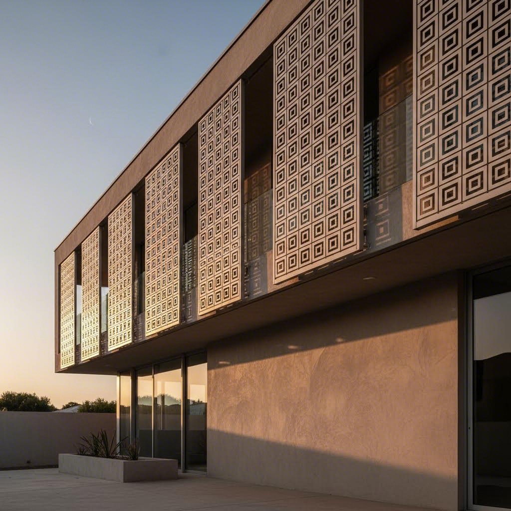 laser cut aluminum screens transform architectural spaces with light and shadow effects