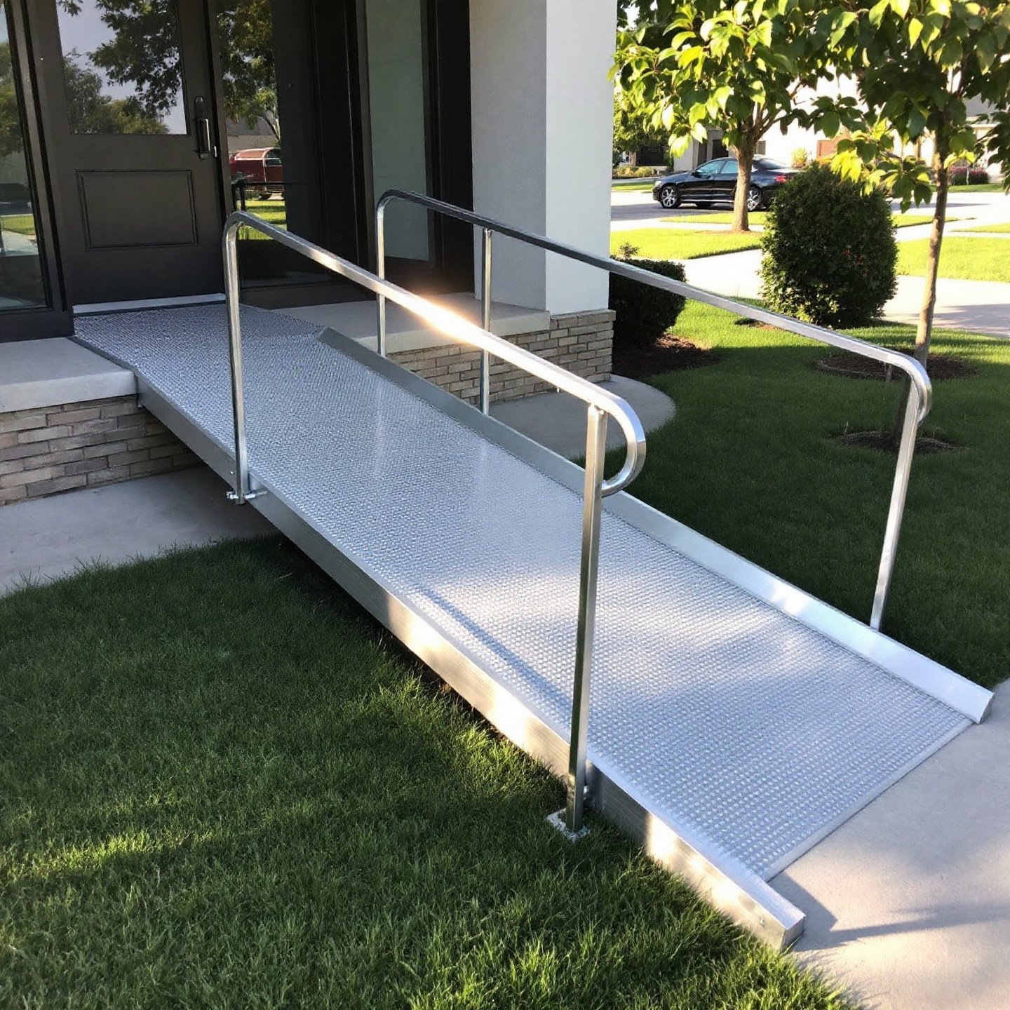 aluminum wheelchair ramps enhance home accessibility with sleek durable designs