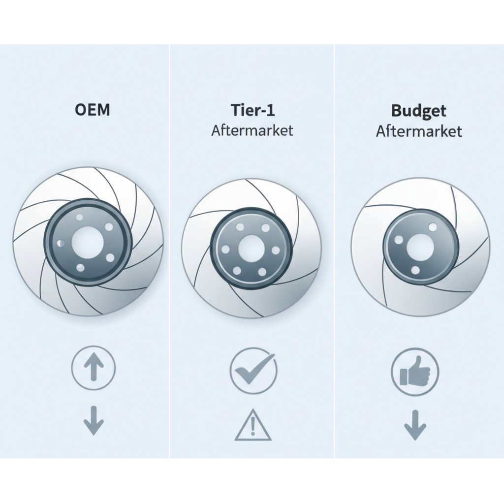 comparison of oem tier 1 aftermarket and budget aftermarket parts