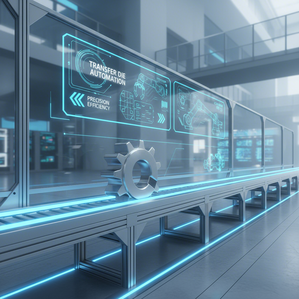 conceptual illustration of a precise and efficient transfer die automation system