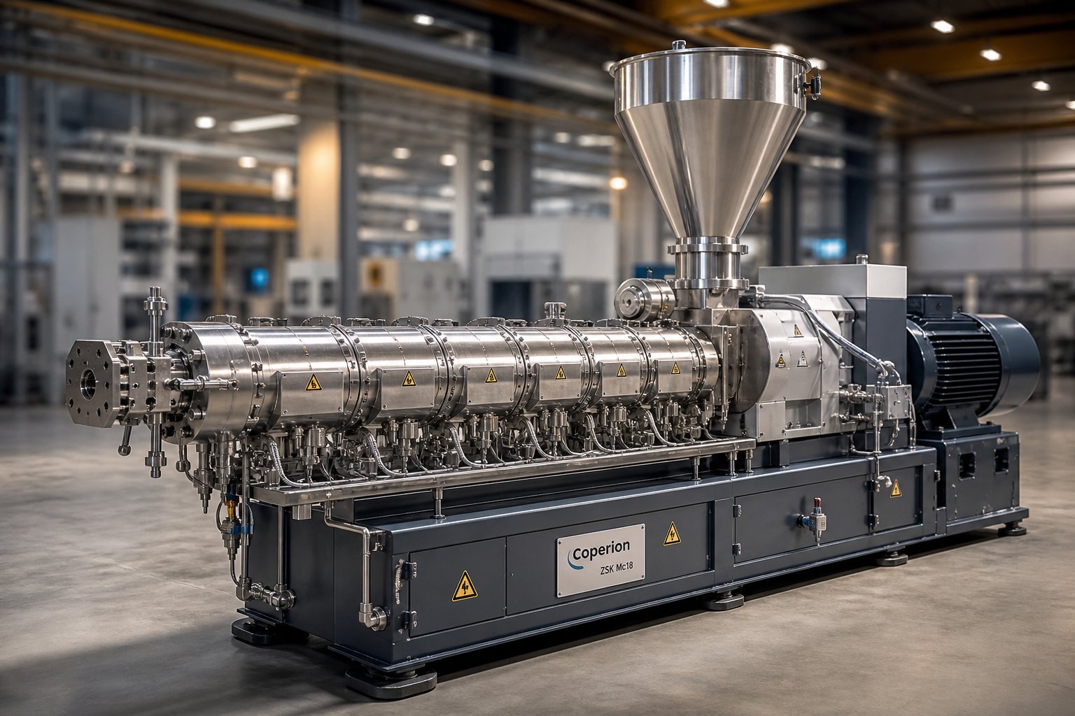 industrial twin screw extruder machine on a production floor %E2%80%94 pricing varies widely based on scale specifications and manufacturer tier