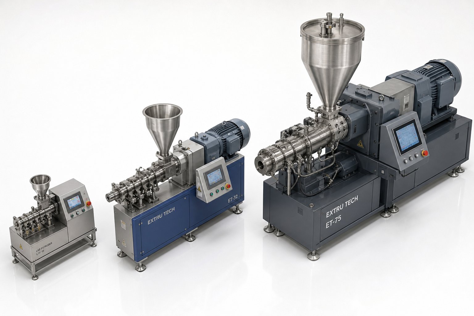 twin screw extruders range from compact benchtop units to large scale industrial machines with prices spanning $15 000 to over $15 million