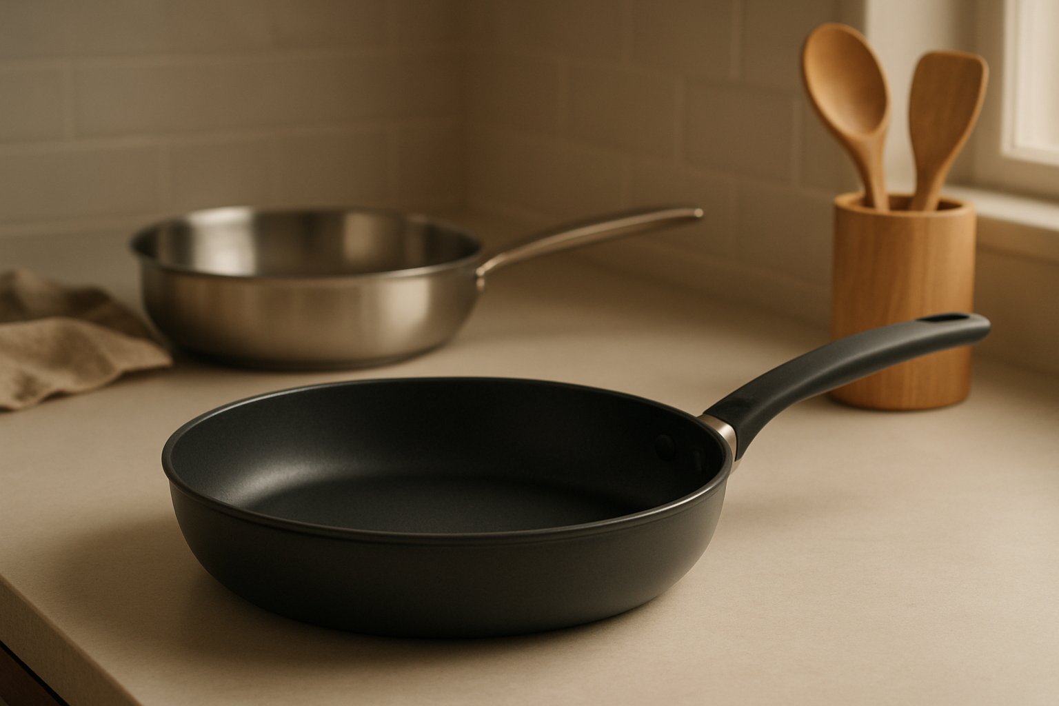hard anodized cookware refers to the treated aluminum body not always the cooking surface