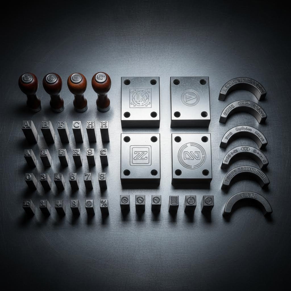 various metal die stamp types for different marking applications