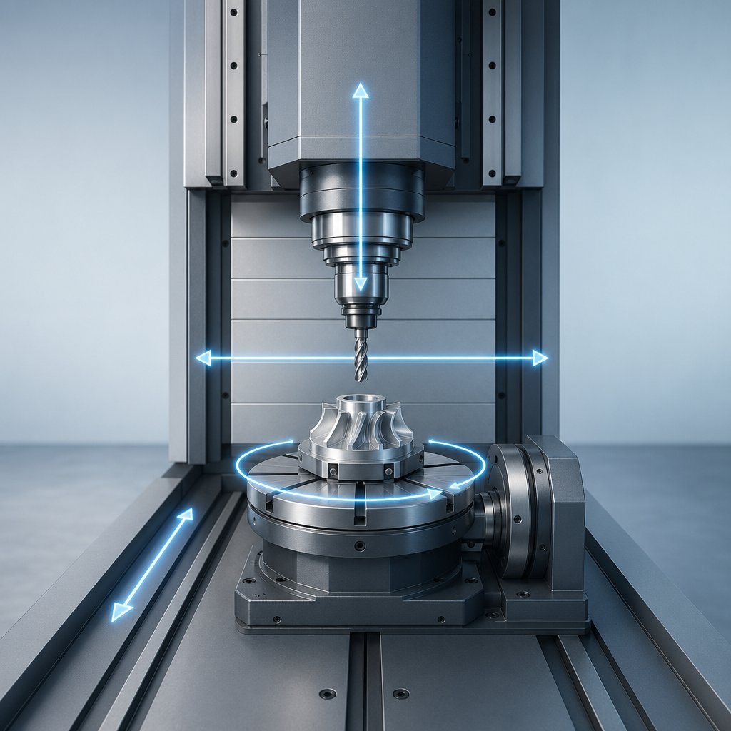 linear and rotary motion in a 5 axis cnc machine