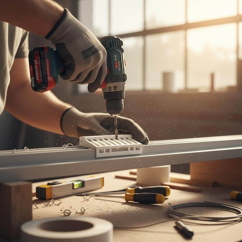 professional installation of aluminium trickle vent on window frame