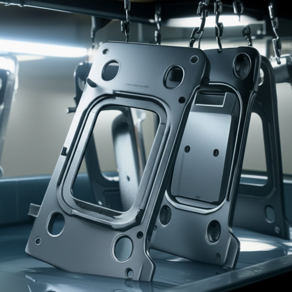 automotive steel parts receiving phosphating treatment for enhanced corrosion resistance