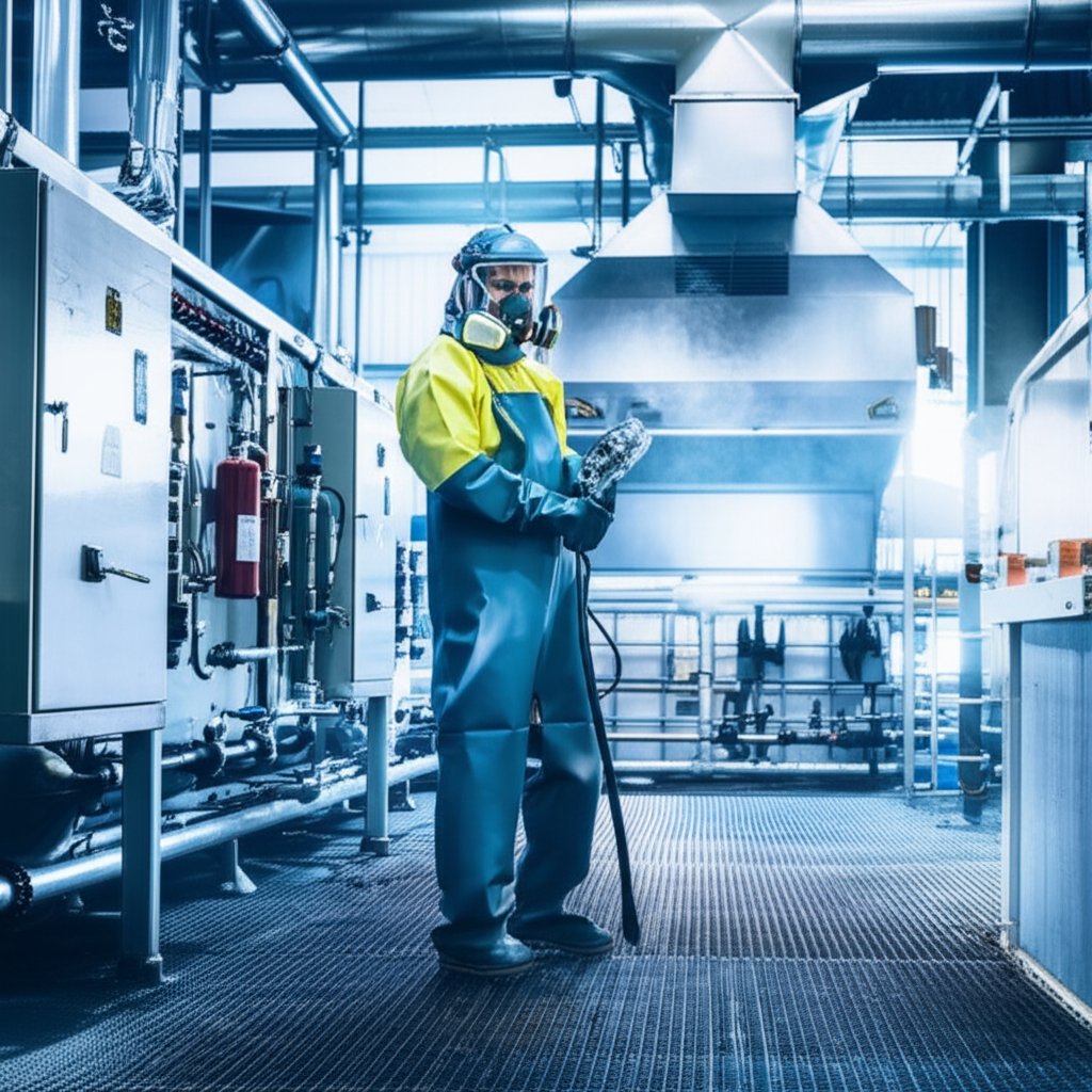 worker safety and environmental controls in a phosphating facility