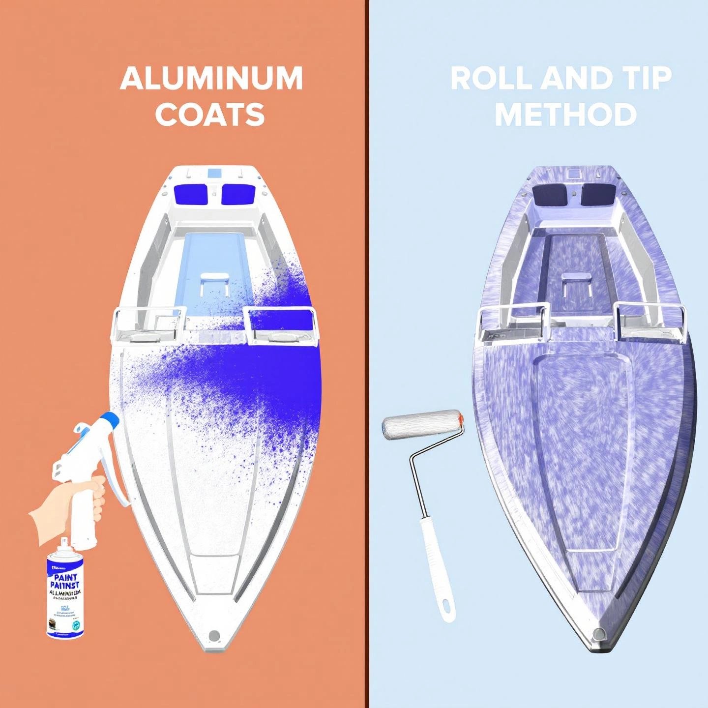 comparison of spray painting and roll and tip methods for aluminum boat finishes