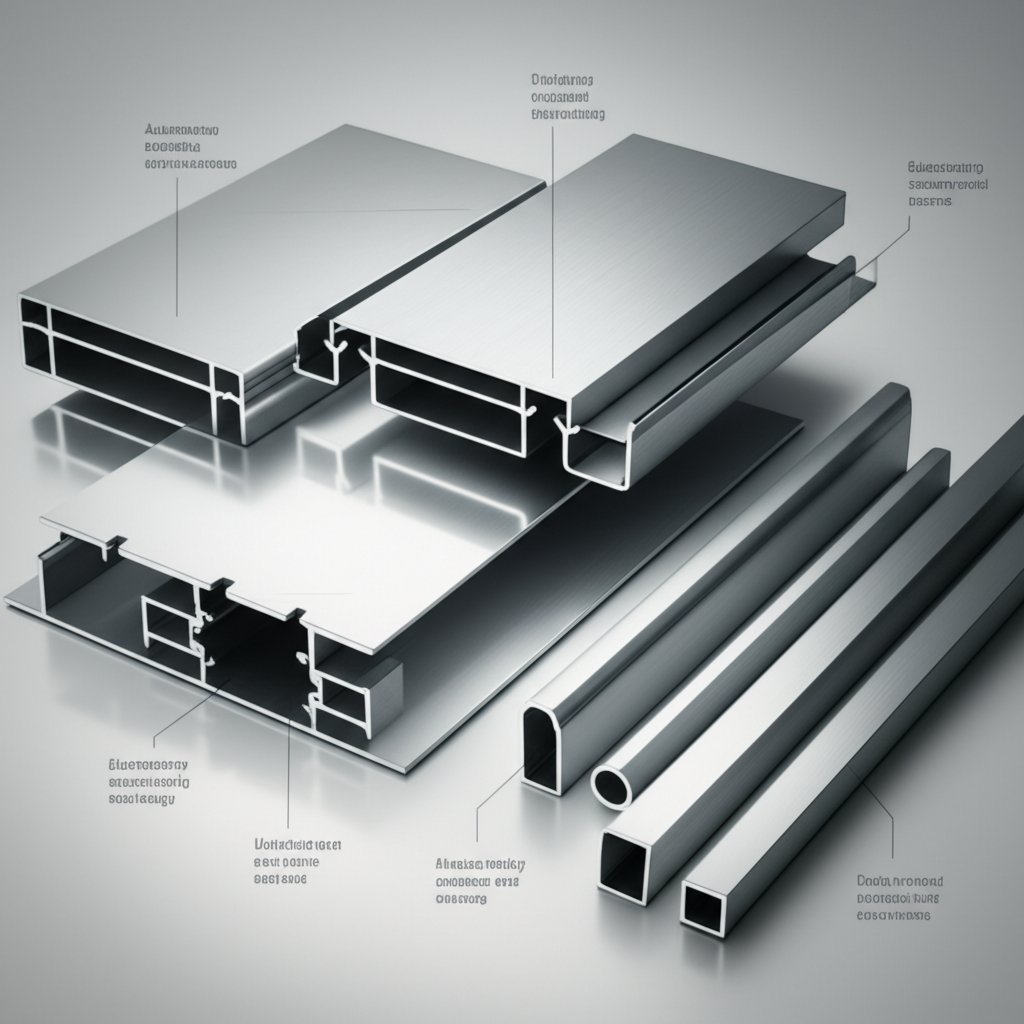 visual overview of major aluminium alloy series and product forms
