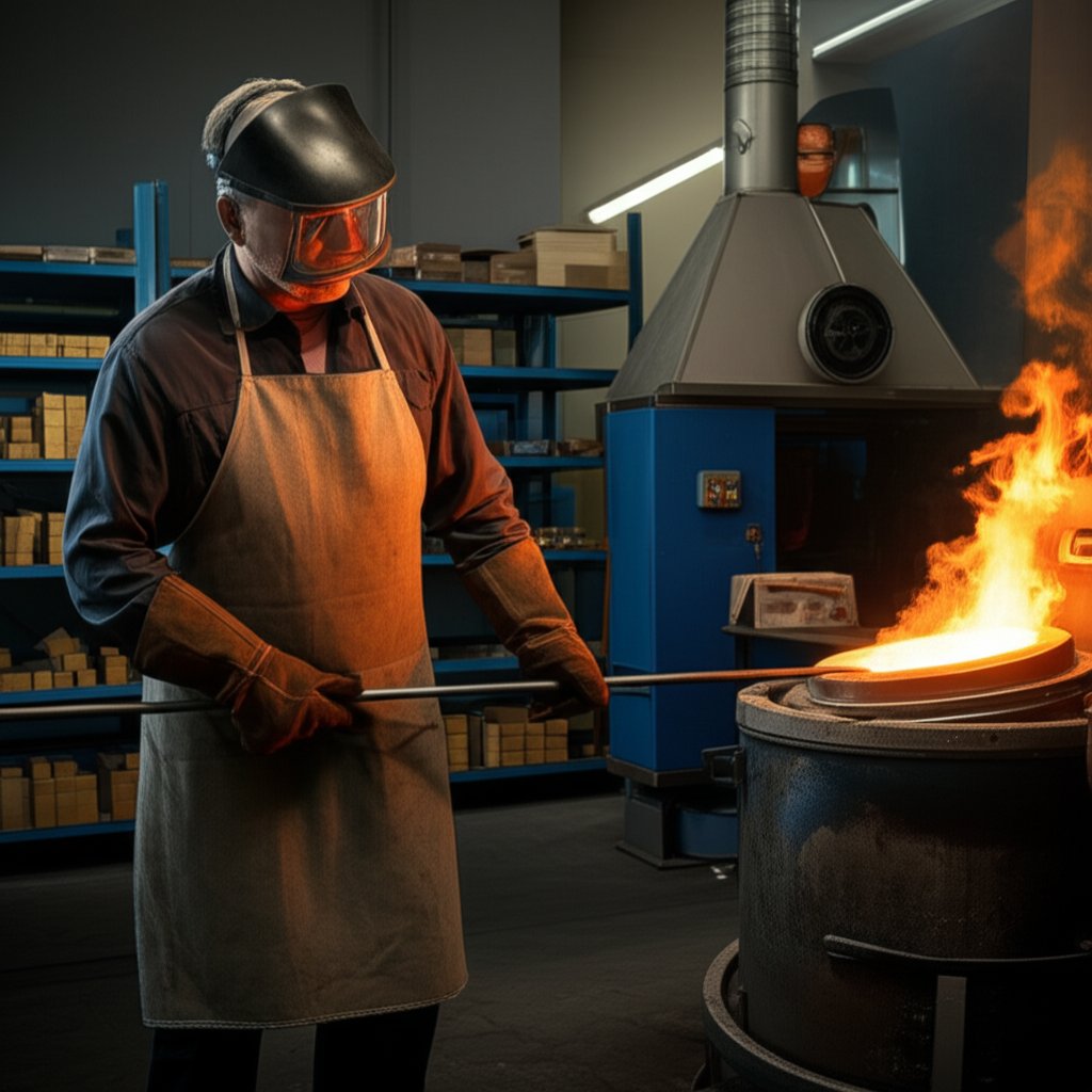 essential safety gear and ventilation setup for melting brass safely