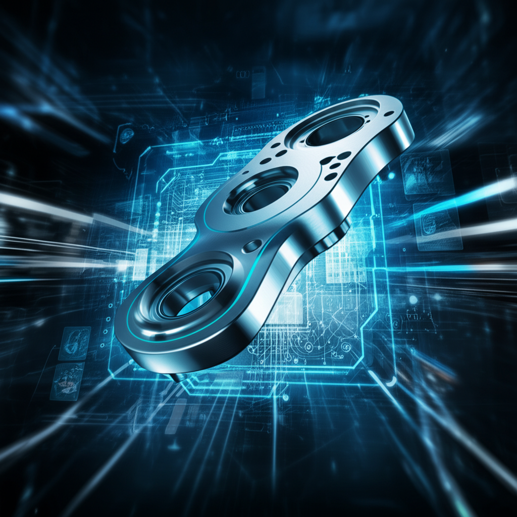 digital blueprint transforming into a metal part symbolizing a fast forging quote