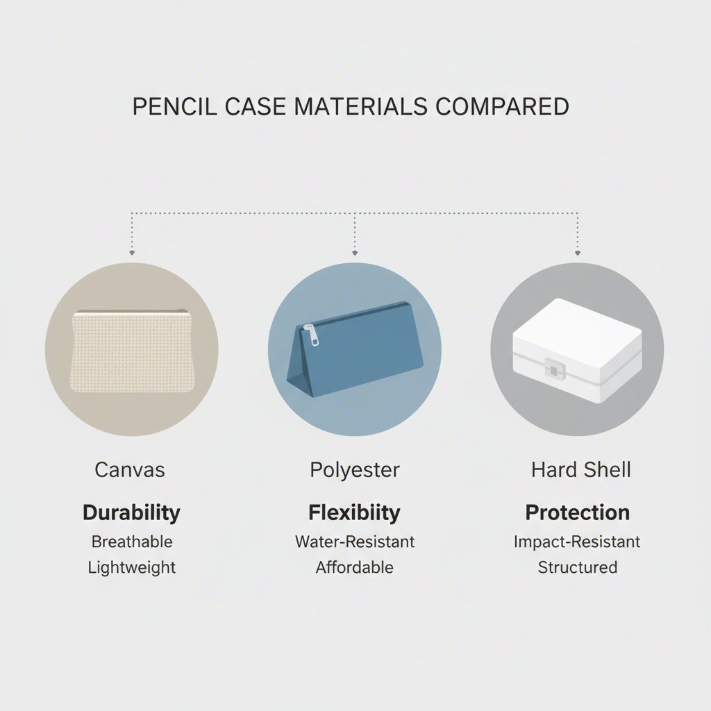 comparing key features of different pencil pouch materials