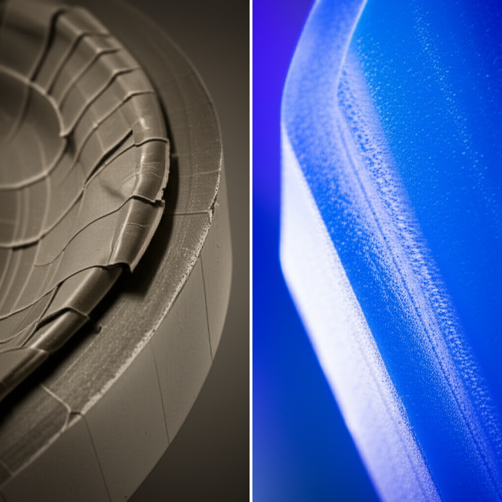 visual representation of the difference between poor and proper peek machining techniques