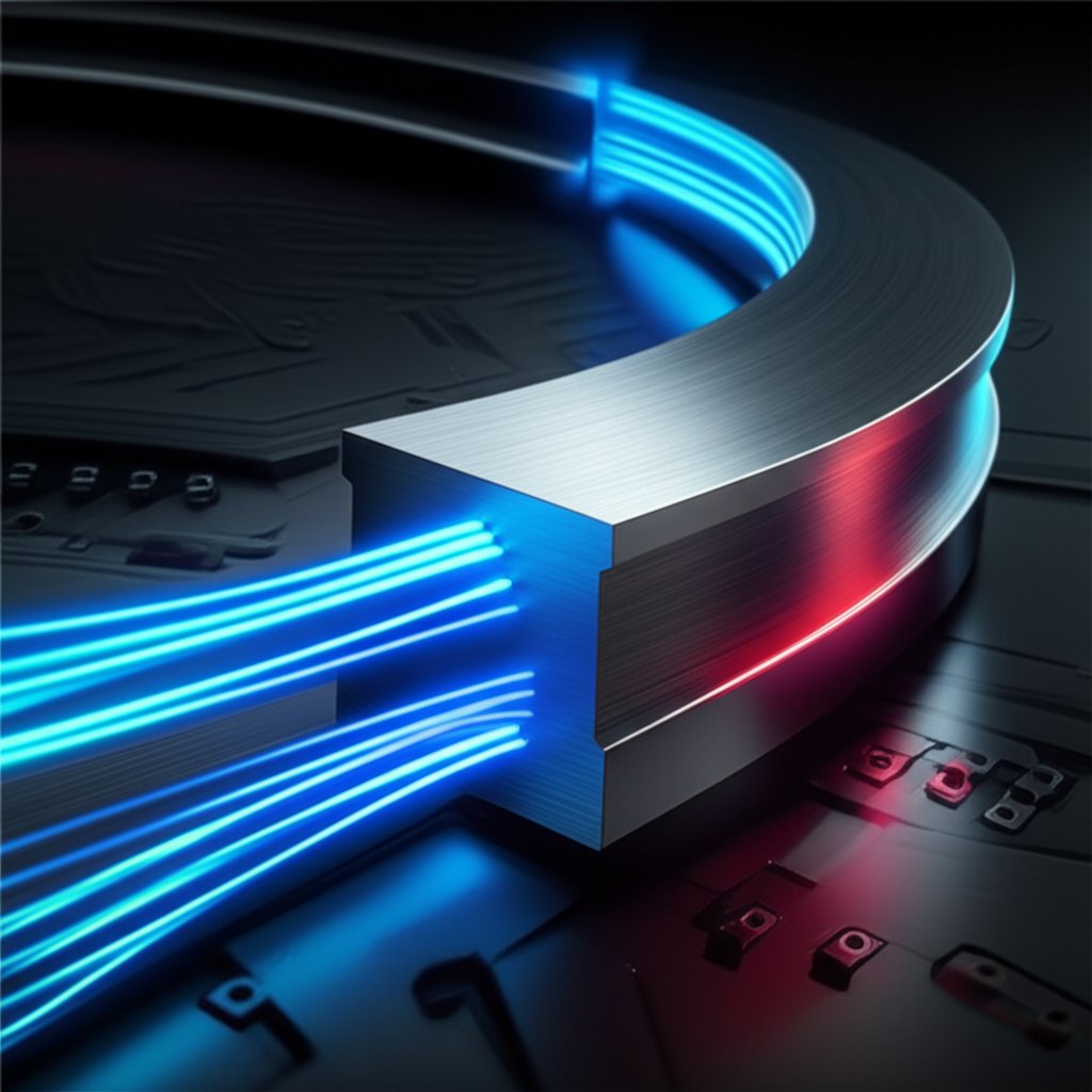 conceptual art of stress forces in bending aluminum extrusion profiles