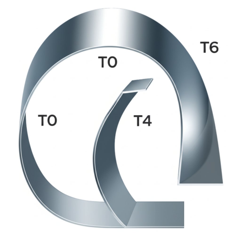 diagram illustrating how aluminum temper affects minimum bend radius