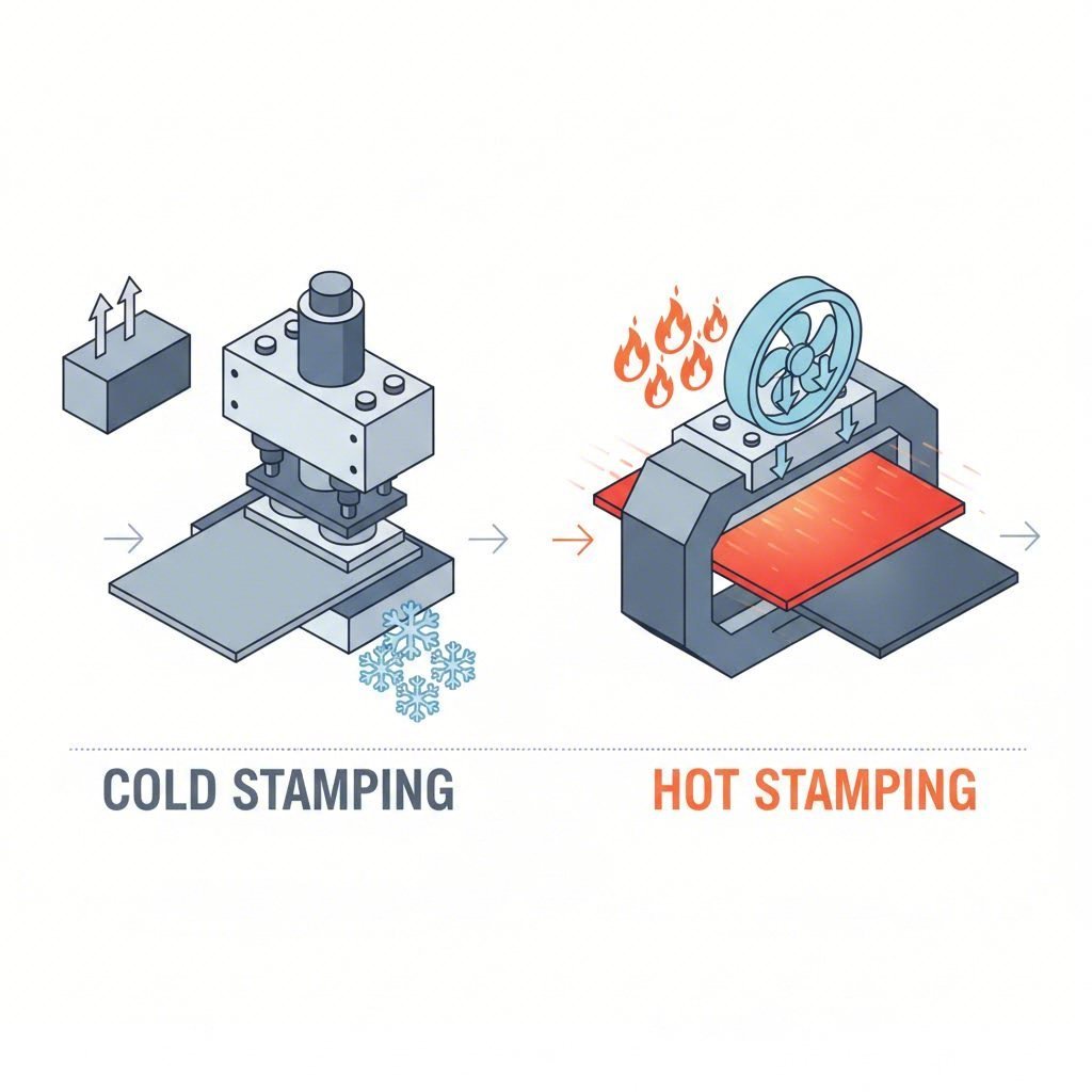 Comparison of cold stamping versus hot stamping processes for automotive steel