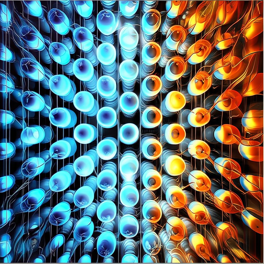 conceptual art showing atoms in an aluminum lattice expanding with heat