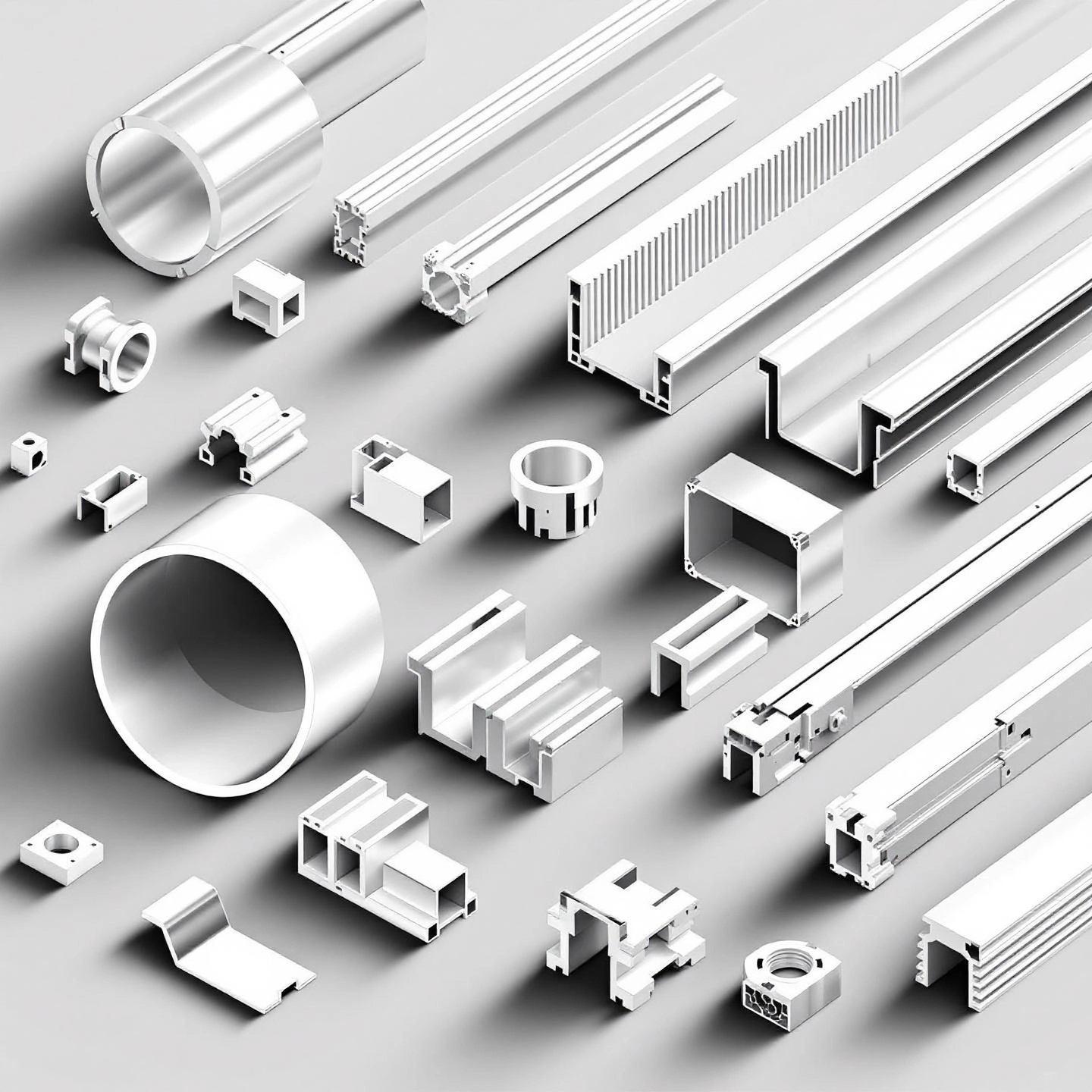 different aluminum tubing profiles round square and rectangular shapes