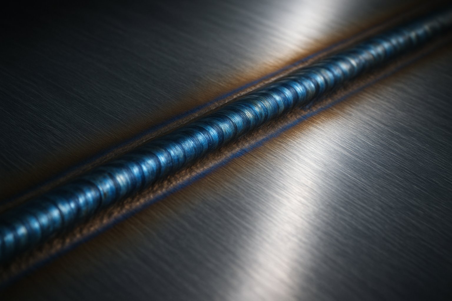 heat tint and oxidation on a stainless steel weld