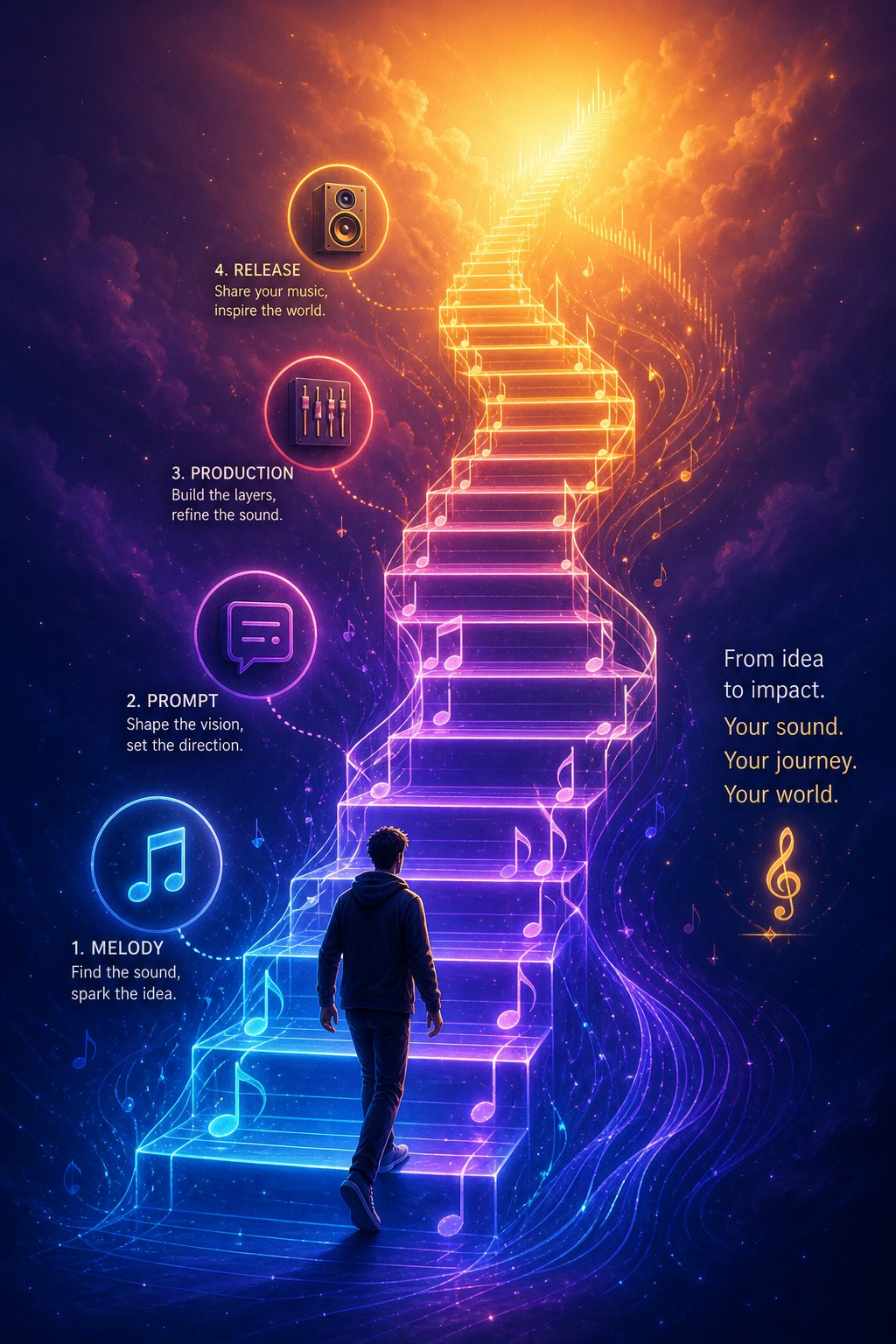 a step by step workflow from melody ideation to polished output helps new users start creating with ai music tools
