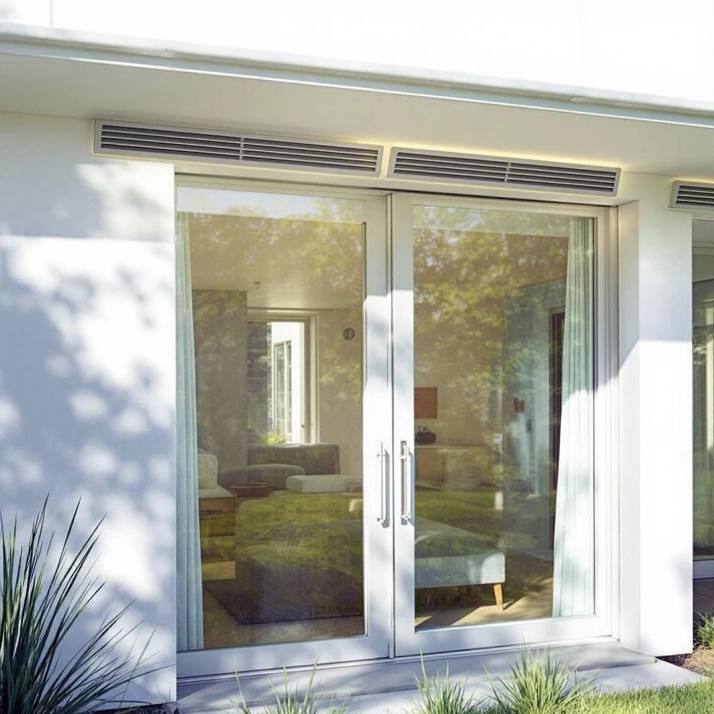 modern home with integrated window trickle vents for improved indoor air quality