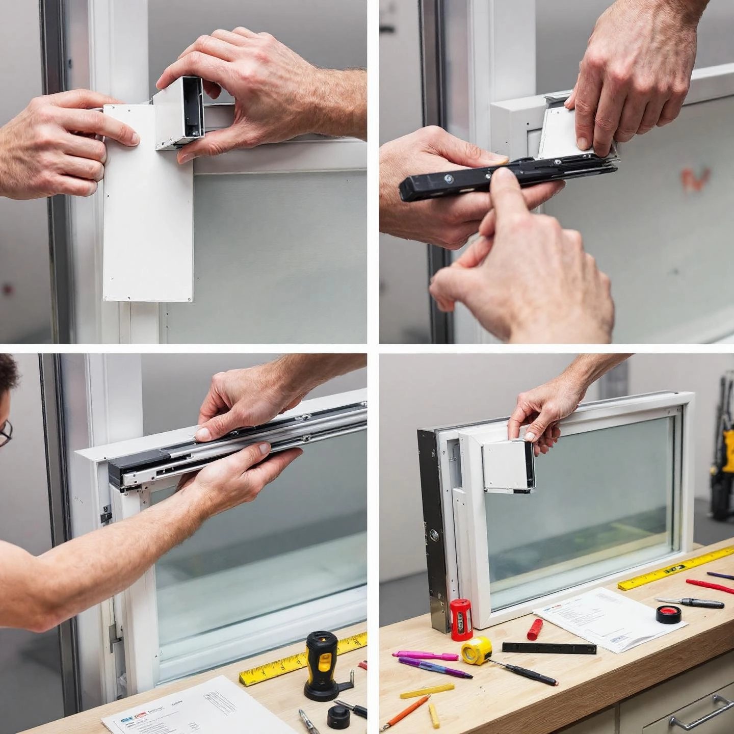 simple installation process of a trickle vent in a window frame