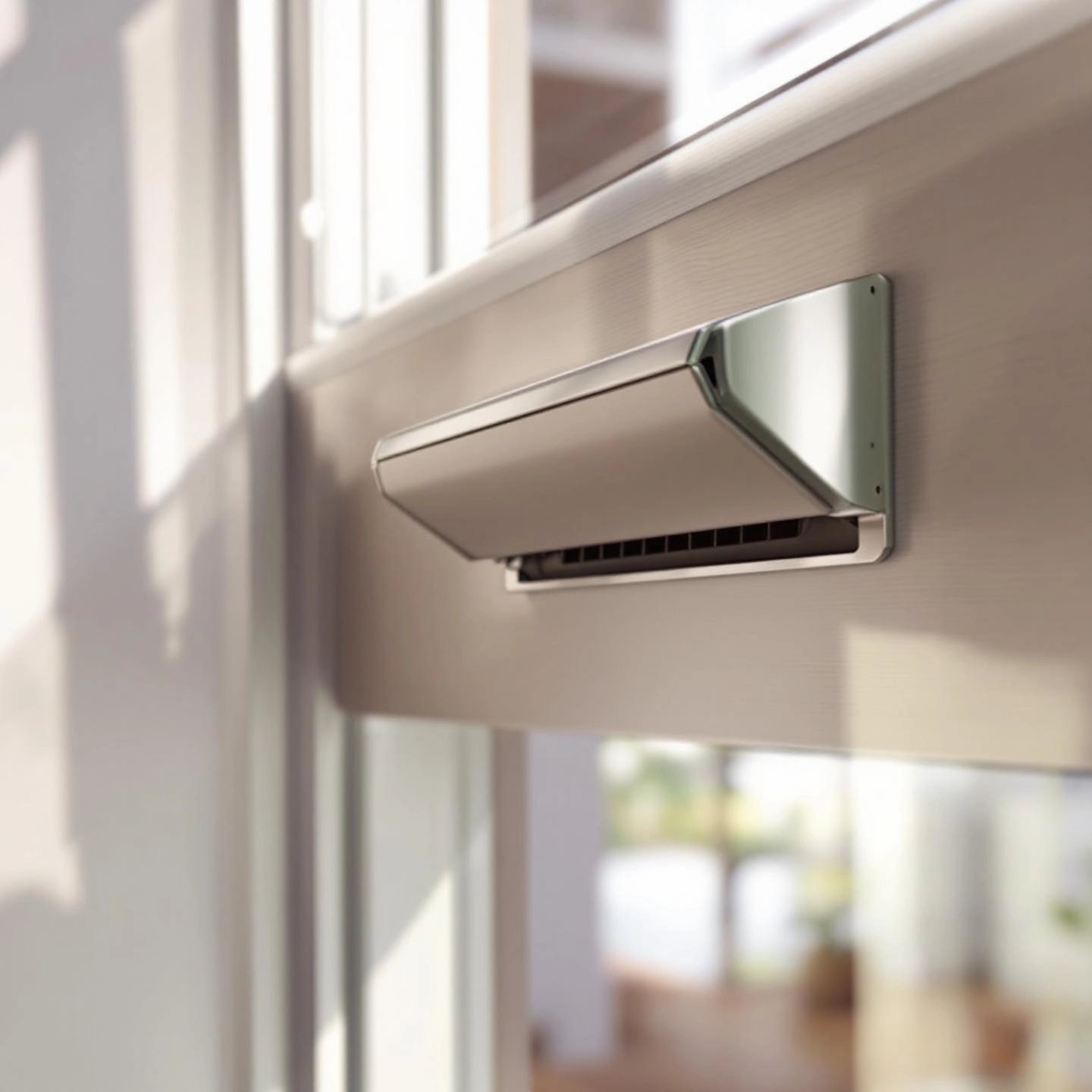 trickle vent on a window frame providing fresh air to a comfortable living space