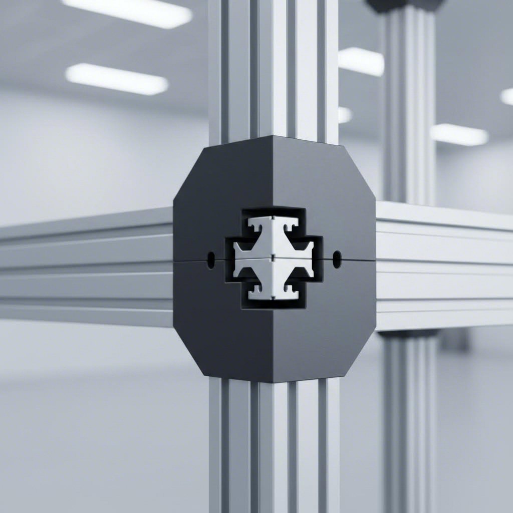 modular aluminum t slot framing system showcasing precision engineered profiles and connections