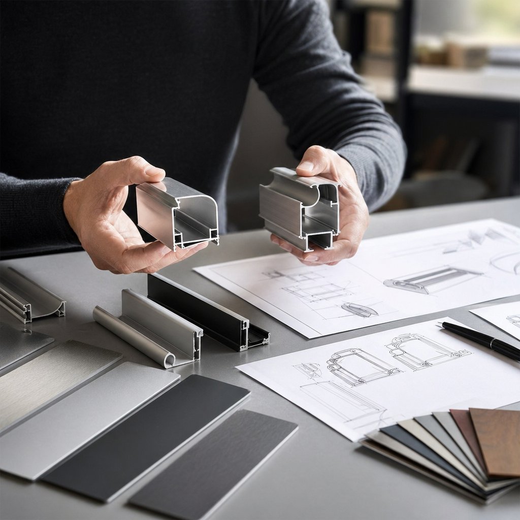 comparing standard and custom aluminum profiles before ordering