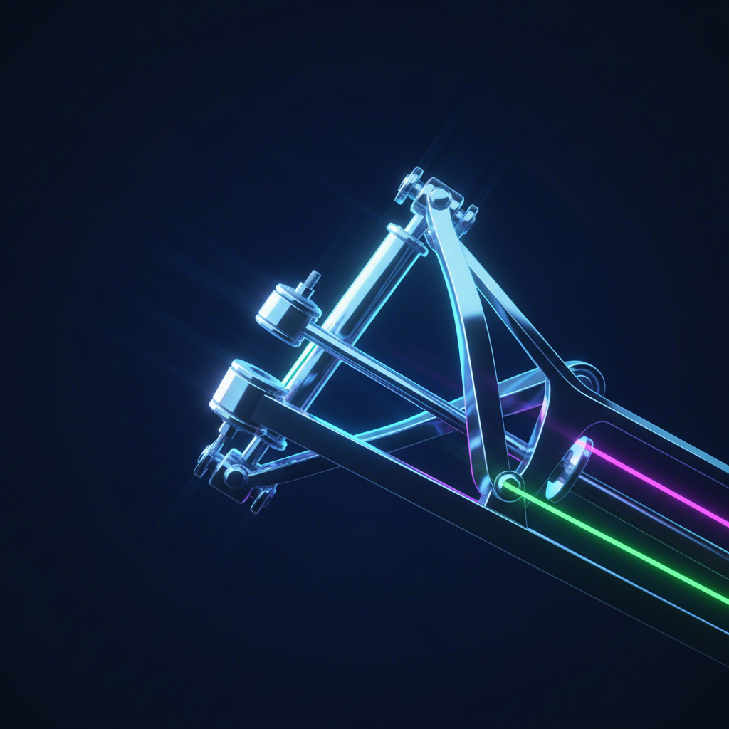 conceptual art of suspension geometry and the forces acting on a vehicles control arms