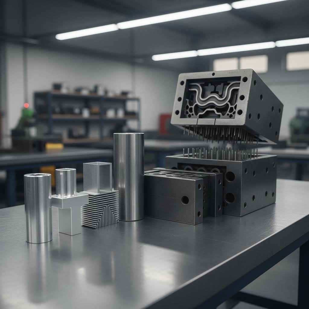 tooling comparison showing simpler extrusion dies versus complex casting molds