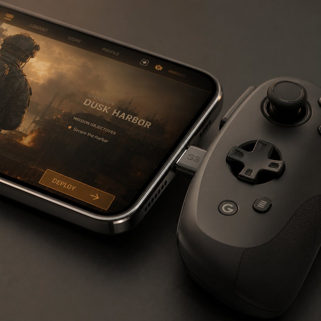 only physically connected controllers like the backbone one work with delta force mobile