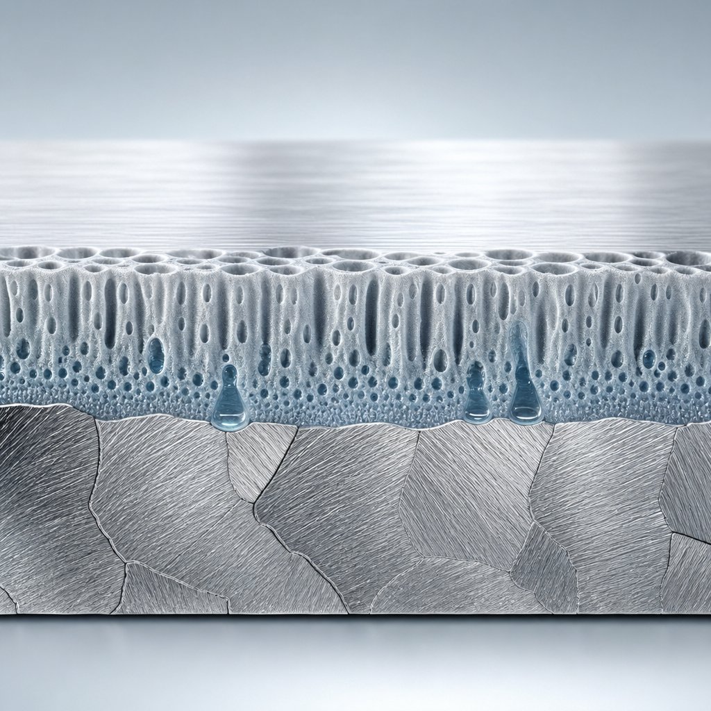 anodizing creates a protective oxide layer that becomes part of the aluminum